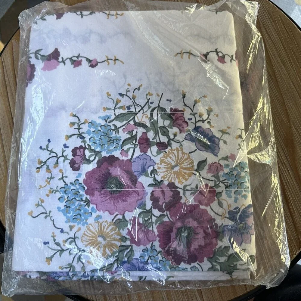 Vintage Sears Roebuck Window Valance Rod Pocket Floral ATHENE 84 x 15 NEW
